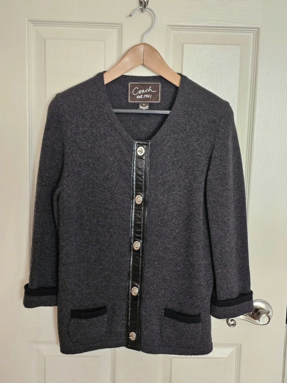 Coach Merino Wool & Cashmere Cardigan